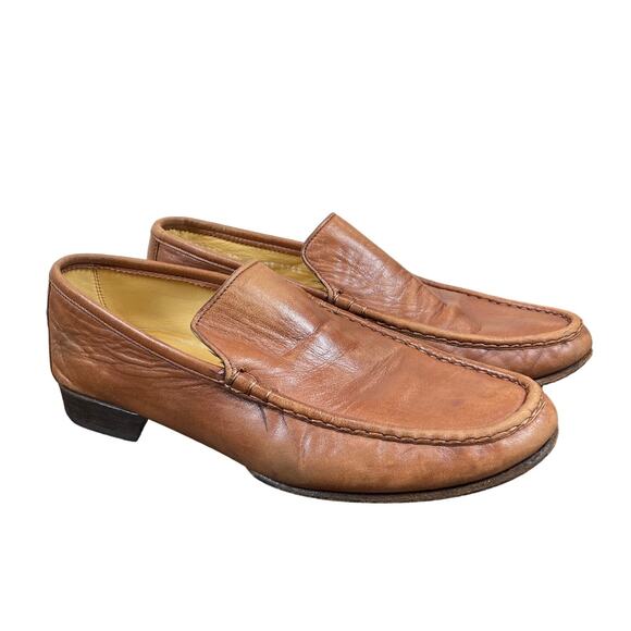 Moreschi Leather Loafers Slip On Shoes Men's 8 Made in Italy - Picture 1 of 10